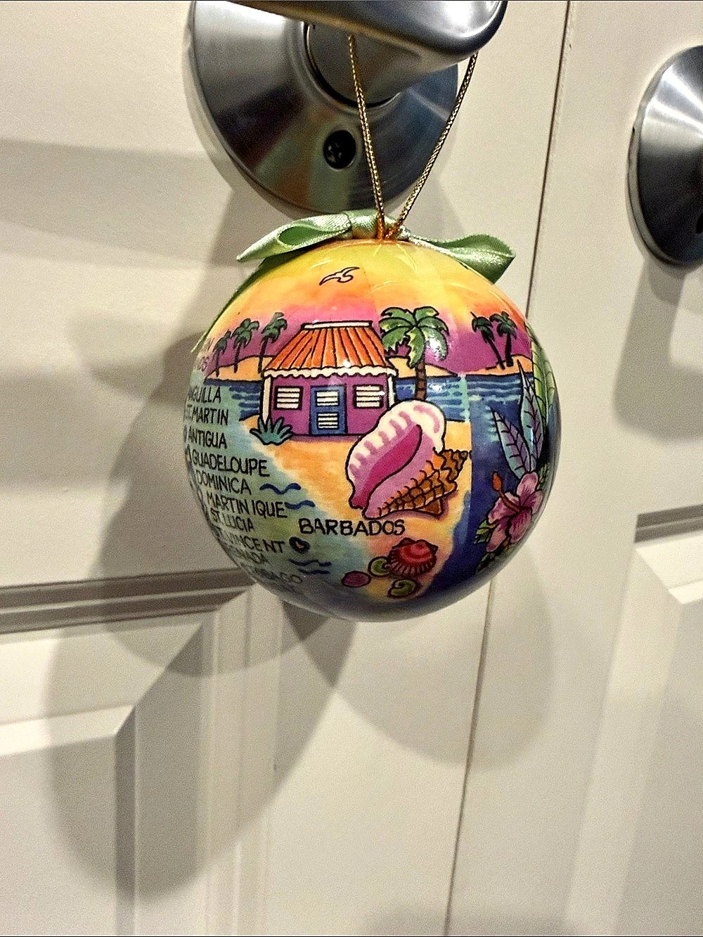 Caribbean Map Holiday Ornament